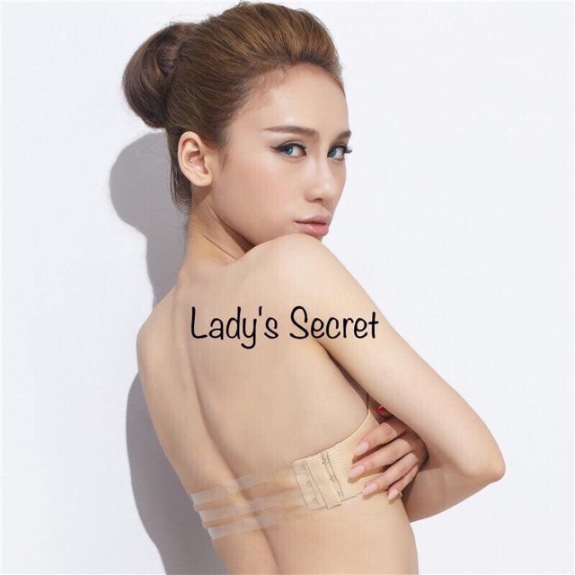 Áo ngực không dây Thái Lan 221 su đúc quai ngang size 34, 36 màu da/đen