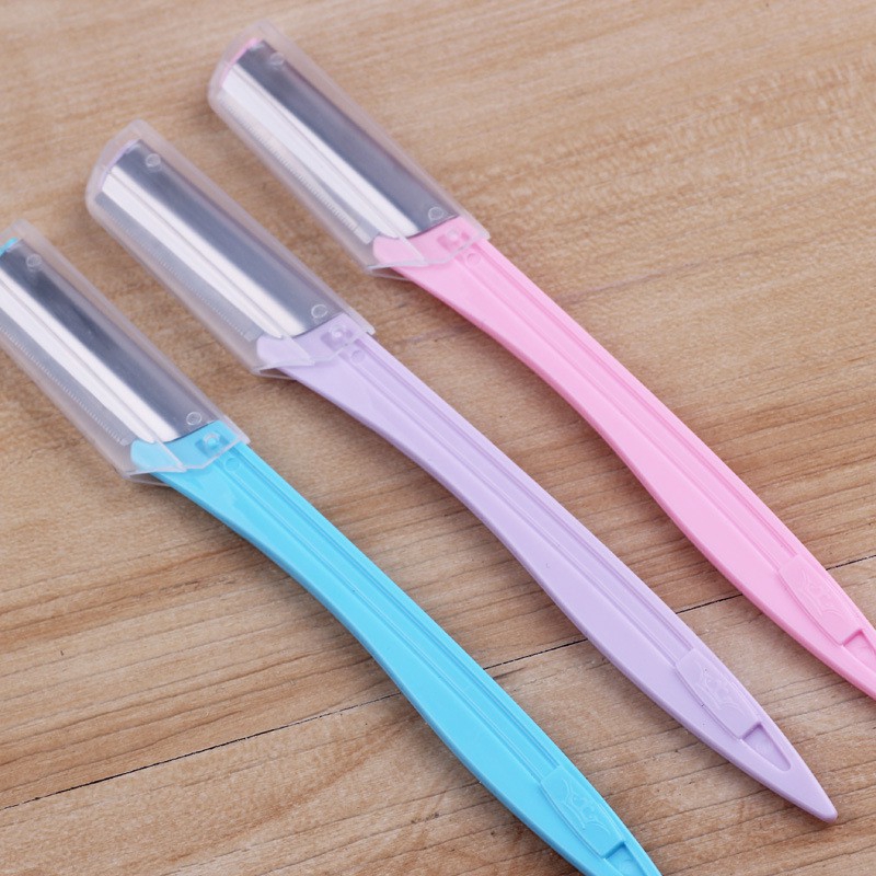 Set 2 Dao Cạo Lông Mày Bằng Thép Không Gỉ Tiện Dụng