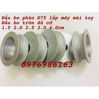 Bát soi phào tròn D75 lắp máy mài tay, Đầu bo phào đá