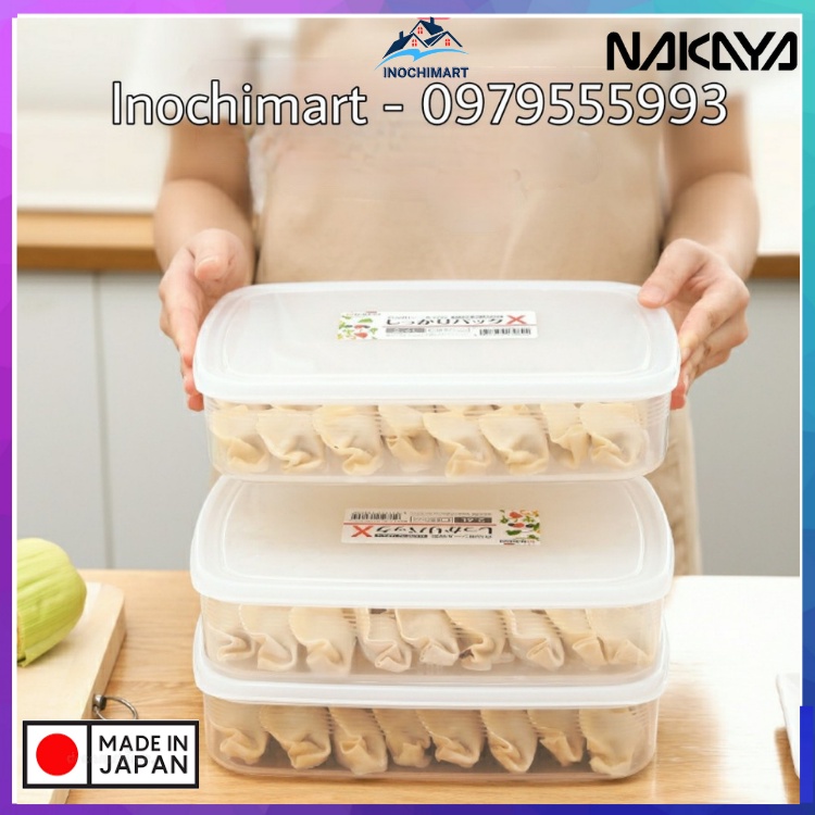 Hộp Nhựa Đựng Thực Phẩm Nakaya 2.6 lit Nắp Dẻo Dáng Dẹp - Nội Địa Nhật Bản