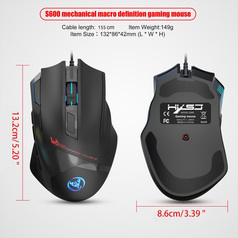 Chuột Quang Chơi Game 7200dpi Có Dây Dành Cho Nam Và Nữ