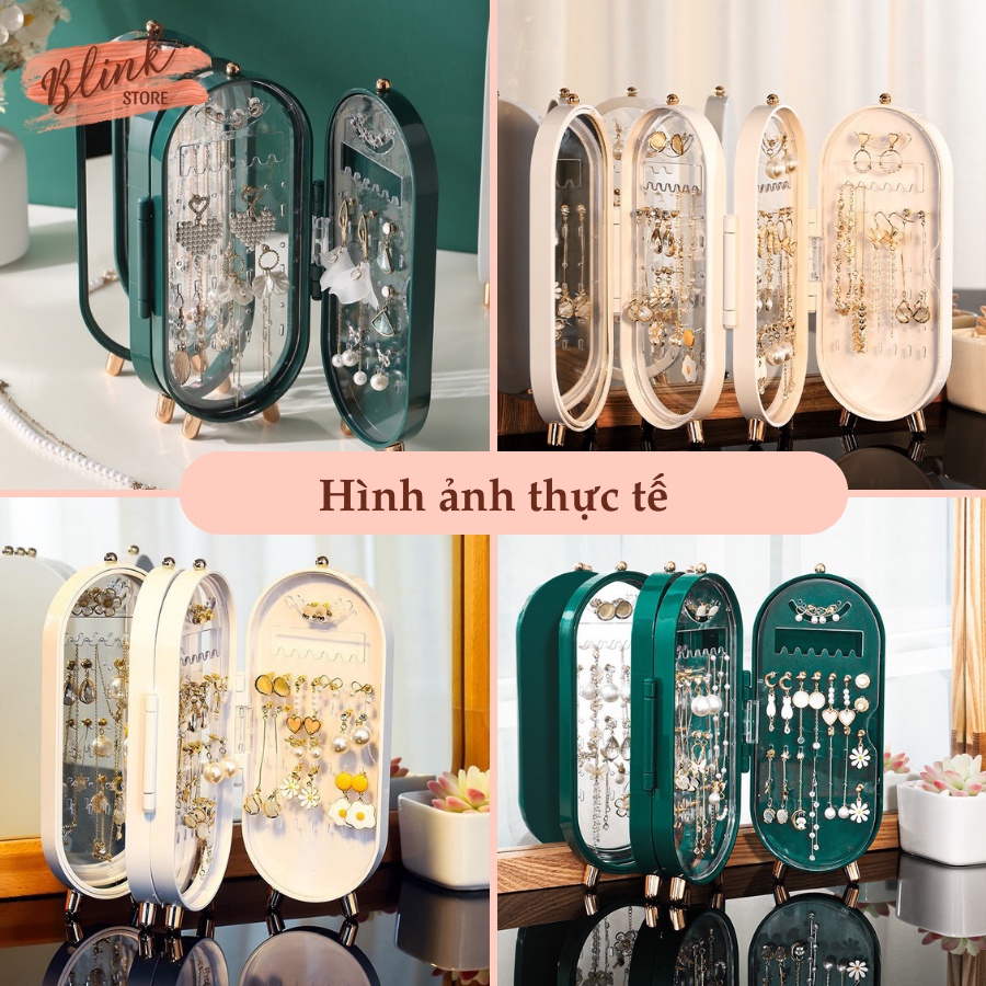 Kệ trang sức, kệ treo bông tai, dây chuyền 4 cánh nhựa ABS cao cấp phiên bản mới nhất