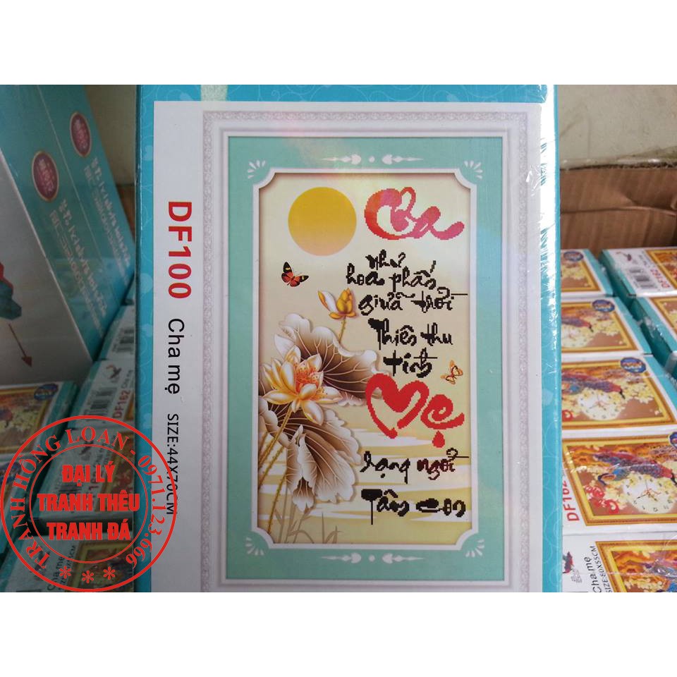 Tranh đính đá cha mẹ DF100