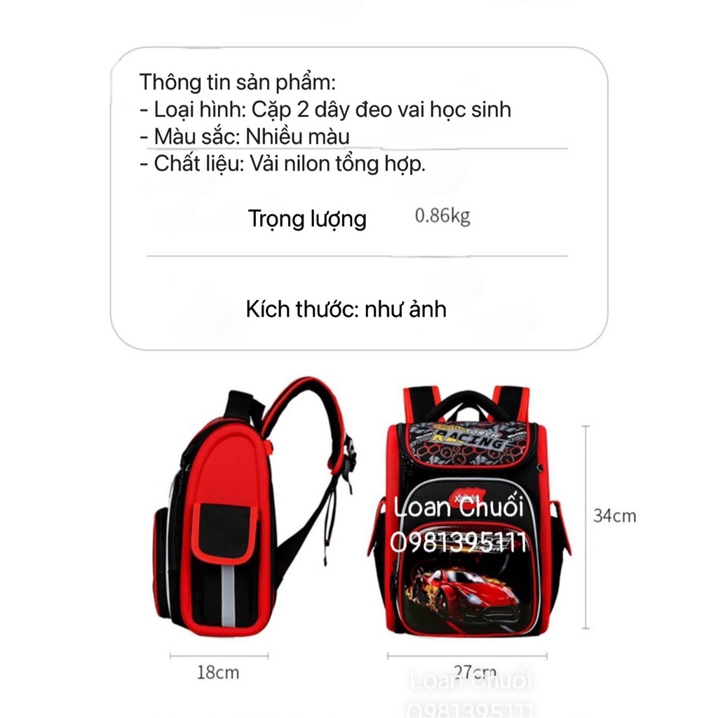 BALO CHỐNG GÙ LƯNG CHO  HỌC SINH LỚP 1.2.3
