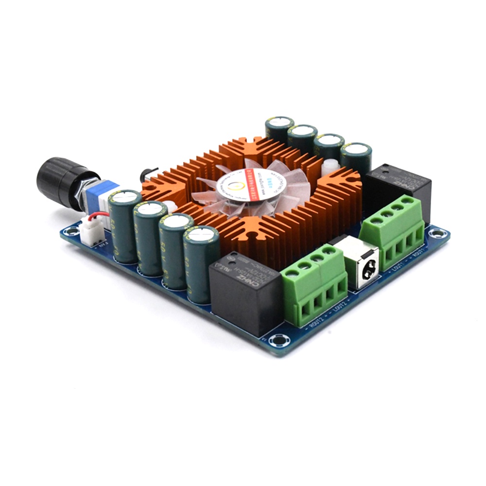 Bảng mạch khuếch đại âm thanh PCBFUN XH-A393 TDA7388 50W*4 có quạt tản nhiệt chuyên nghiệp