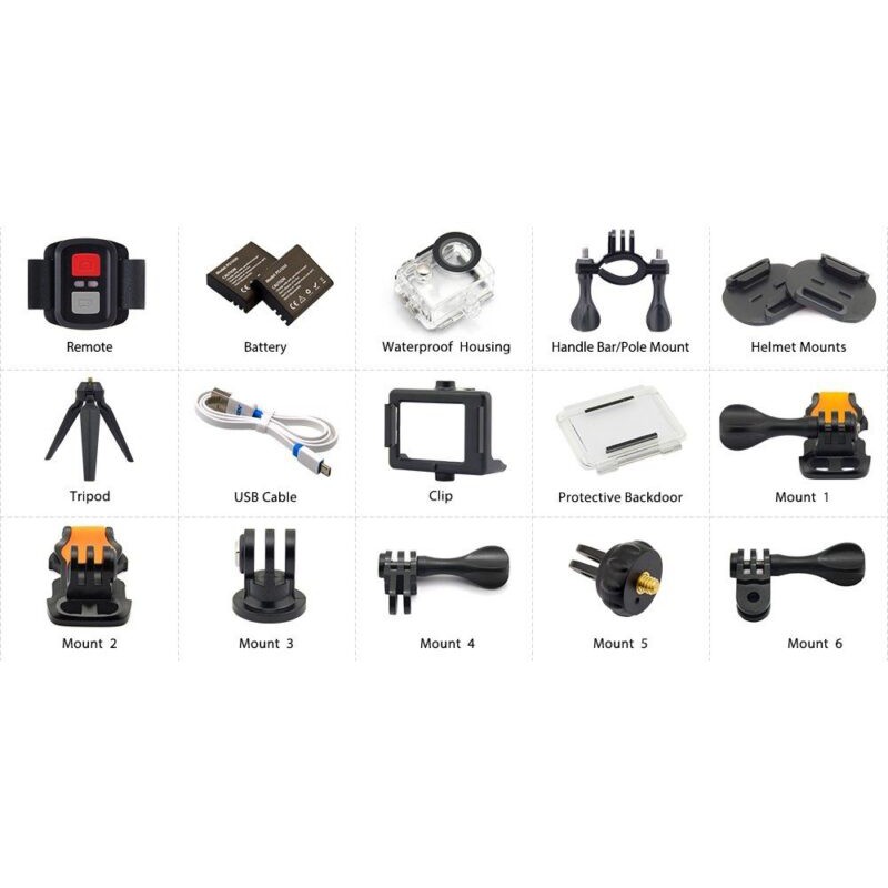 Camera hành động chống nước WIFI 4K ULTRA HD 4k, A19, SJ5000 có remote | BigBuy360 - bigbuy360.vn