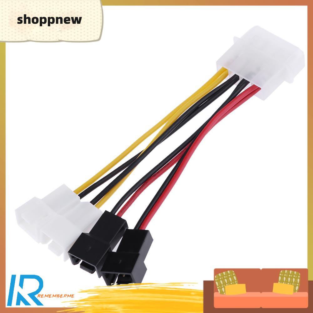 Bộ 2 Dây Cáp Chuyển Đổi Nguồn Điện 4-pin Molex Sang 3-pin 12vx2 / 5vx2