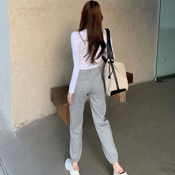 SUXI Áo Thun Tay Dài In Chữ Thời Trang Dành Cho Nữ