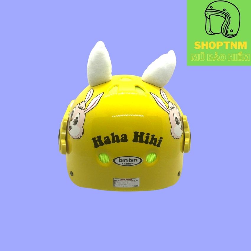 Nón bảo hiểm cho bé Hình THỎ cho trẻ em 3-6t, Mũ bảo hiểm cho bé đẹp và trẻ em dễ thương, cho bé trai và gái