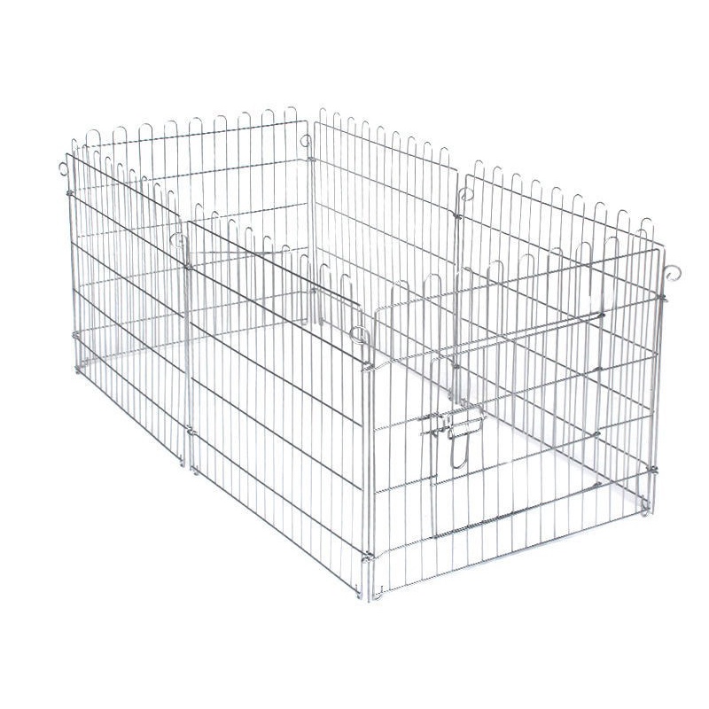 Bộ quây sắt 6 tấm 80x90cm màu vân đá cho chó mèo, Quây sắt gấp gọn sơn tĩnh điện