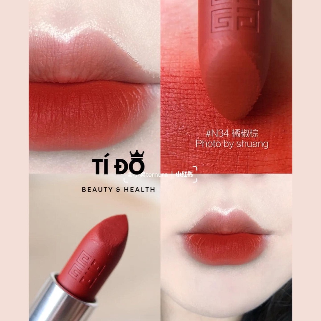 GIVENCHY - Son Thỏi Le Rouge Deep Velvet Vỏ Nhung Đỏ