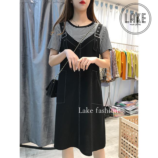 Váy yếm, yếm liền thân trẻ trung năng động Lake fashion