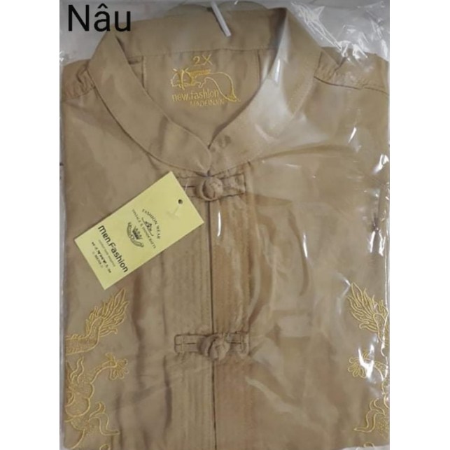 Áo Sơ Mi Nam Cổ Tàu Vải Đũi Trung Niên Chất Đũi Cao Cấp Dày Mềm Mịn Siêu Mát Size 50-90kg Hongphatstore604