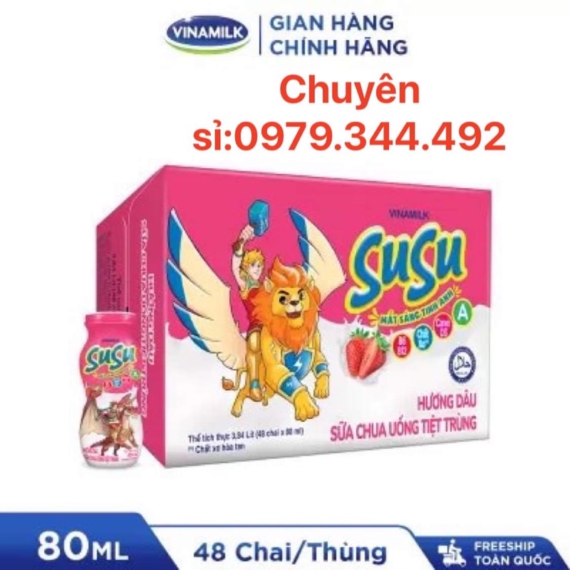 SỮA SUSU CHAI VINAMILK -Dâu 80ml