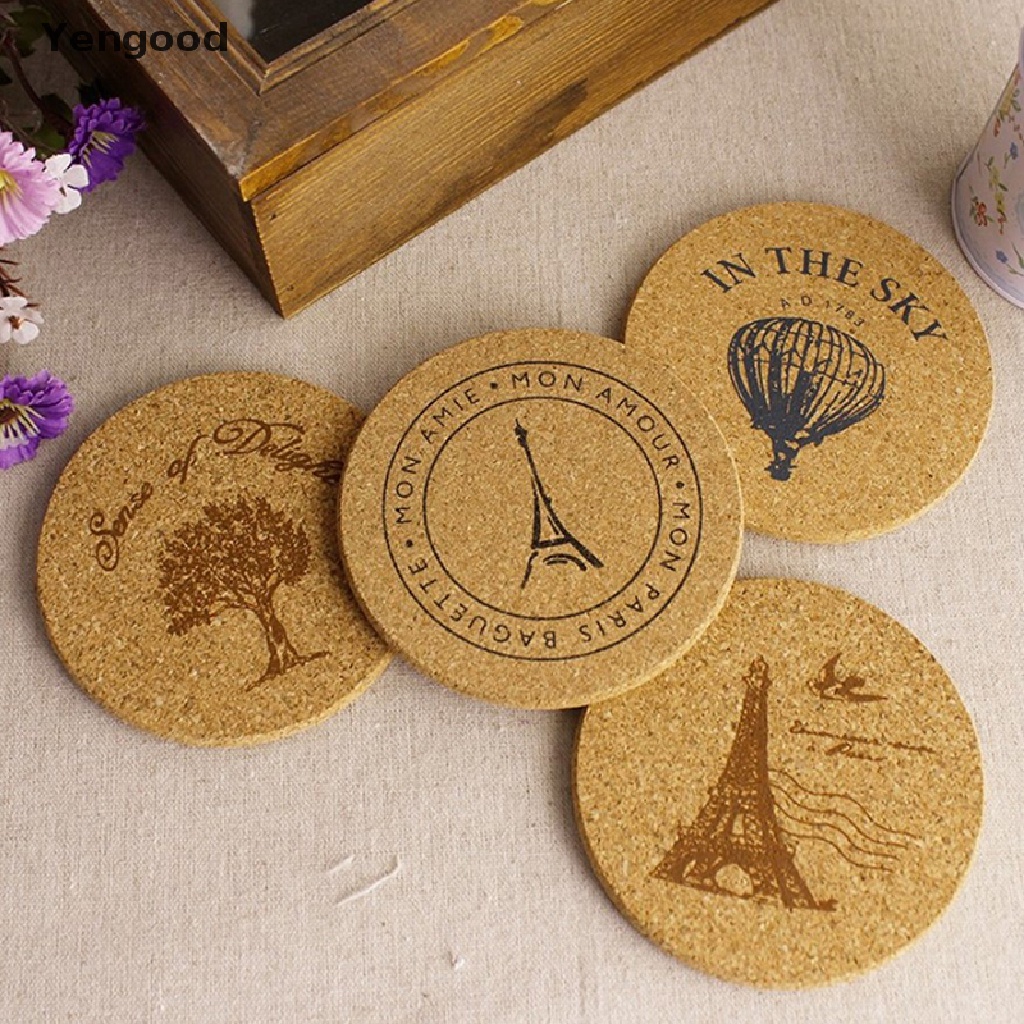 Miếng lót ly hình tròn chống thấm nước tiện lợi