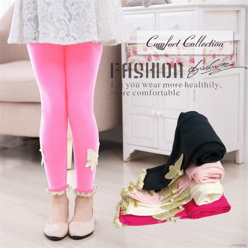 Quần Legging Co Giãn Giữ Ấm Cho Bé Gái