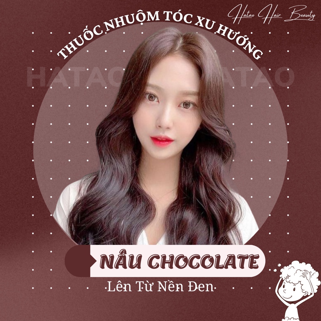 Thuốc nhuộm tóc màu Nâu Chocolate(không tẩy) kèm trợ nhuộm 100ml