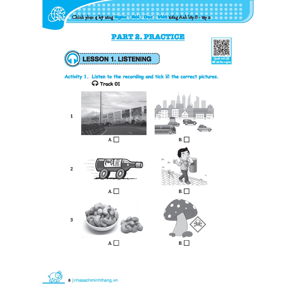 Sách - Chinh phục 4 kỹ năng tiếng anh Nghe - nói - đọc - viết lớp 8 tập 2