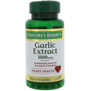 Tinh dầu tỏi nature's bounty garlic extract 1000mg 100v garlic 2000mg 120v