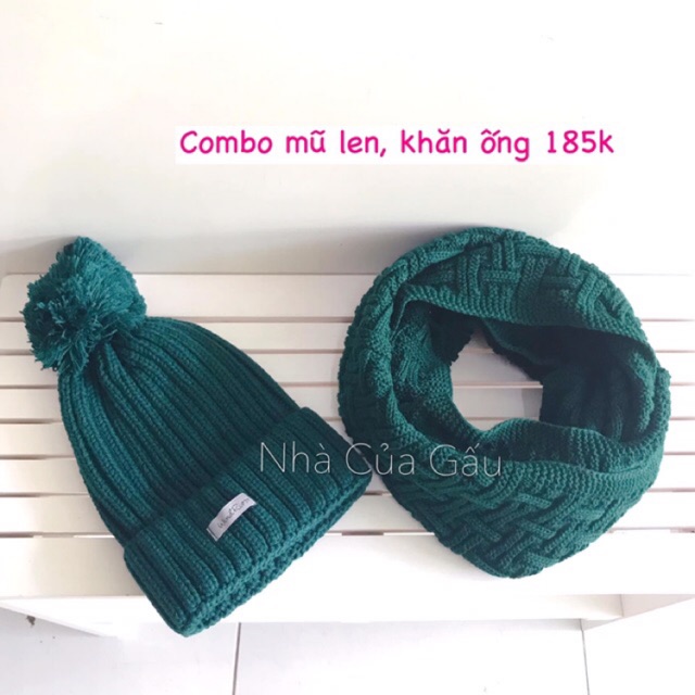 [ẢNH GẤU CHỤP] Combo nón len, khăn ống đi du lịch xinh cực kỳ