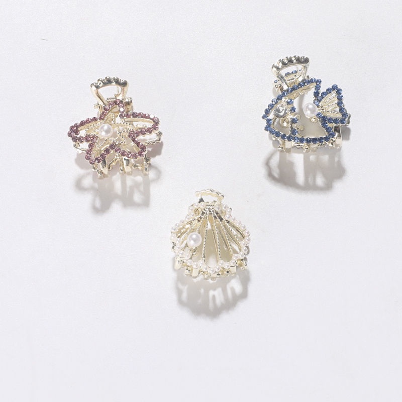 Kẹp Tóc Nhỏ Đính Đá Ngọc Trai Giả Phong Cách Hàn Quốc Thanh Lịch Dành Cho Nữ