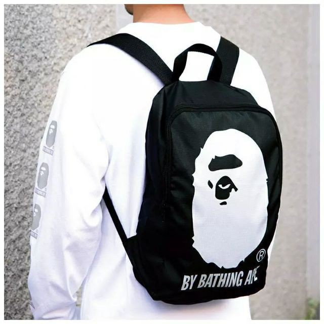 Balo Du Lịch Cỡ Lớn Chống Thấm Nước In Logo Bape Thời Trang