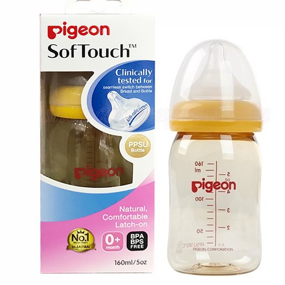 BÌNH SỮA PIGEON SOFTTOUCH 😍𝐇𝐀̀𝐍𝐆 𝐍𝐇𝐀̣̂𝐓😍160ml / 240ml - Chính hãng có tem chống hàng giả