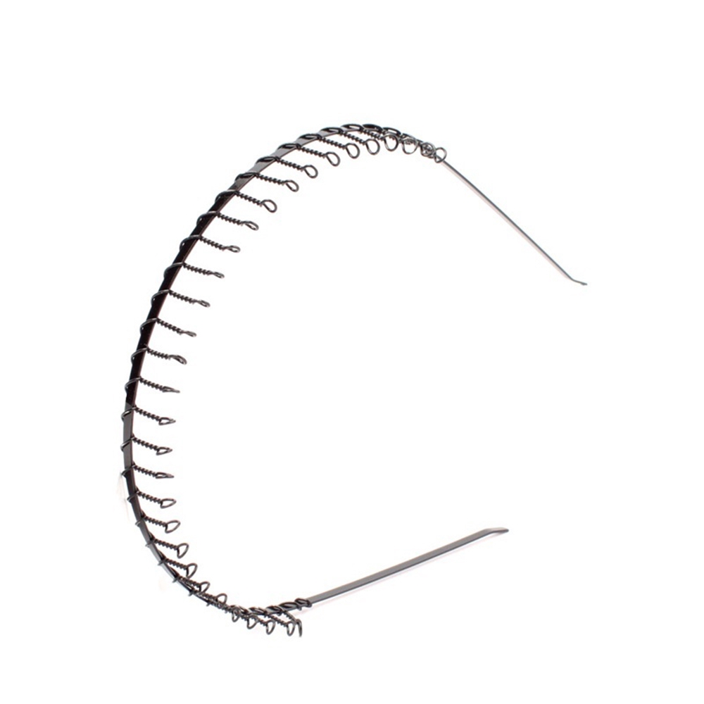 Băng đô màu đen kiểu gợn sóng cá tính cho nam nữ