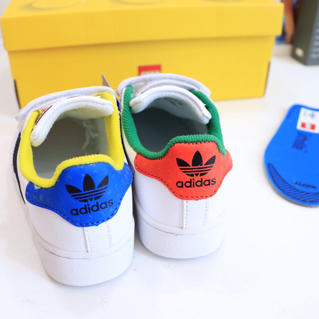 ADIDAS 70*hàng Có Sẵn*Giày Thể Thao Đầu Vỏ Sò Lego Hợp Xu Hướng Thời Trang Giản Dị Cho Trẻ Em Bé Trai Bé Gái
