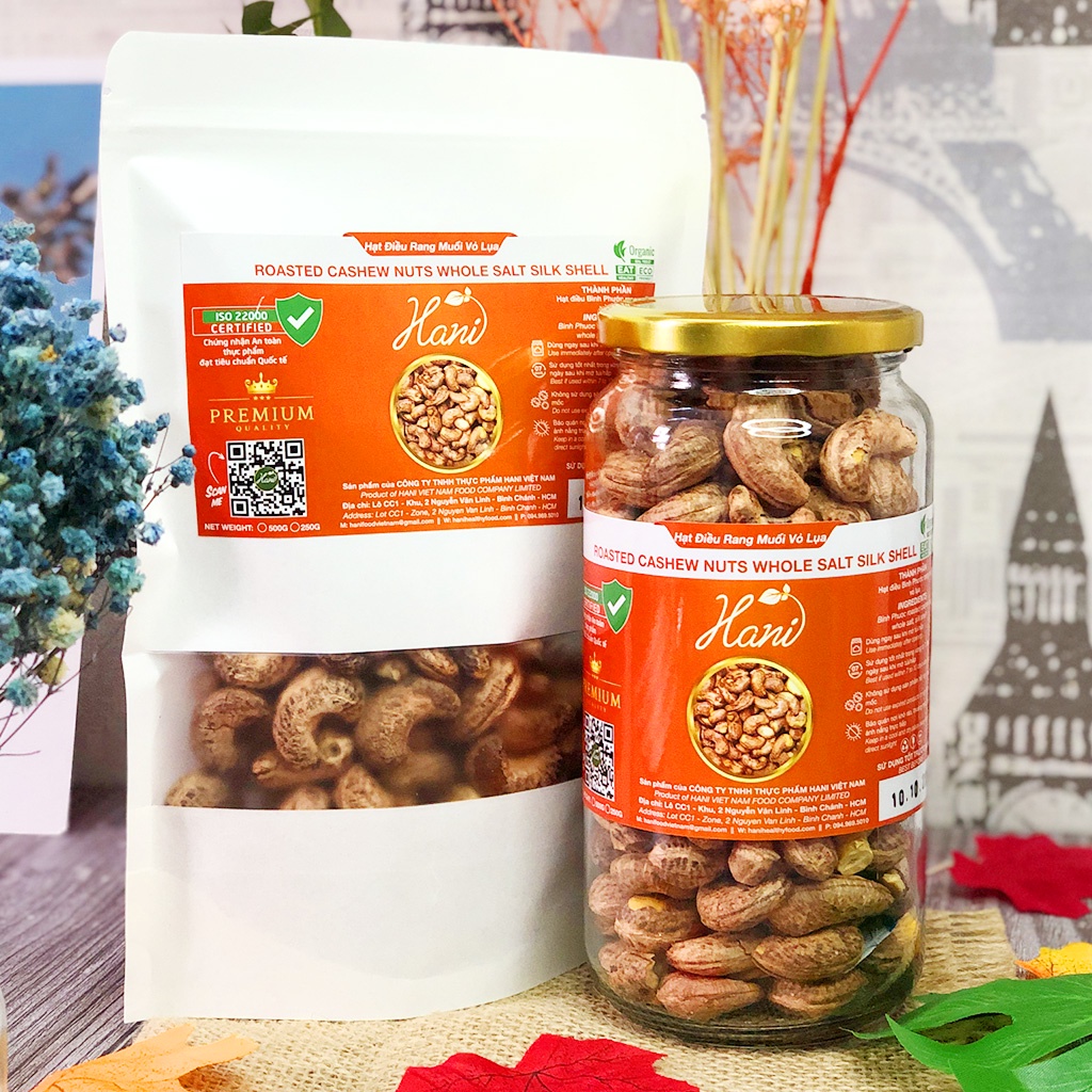 500g Hạt Điều Rang Muối Size Lớn Vỏ Lụa, Điều Bình Phước Xuất Khẩu ️ Dinh Dưỡng HANI Food