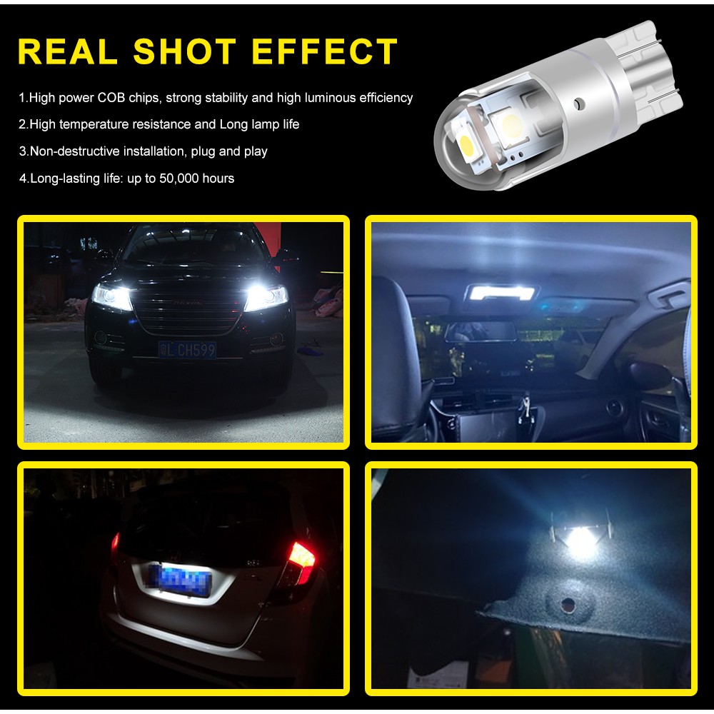 1 bóng đèn Led đọc sách trên ô tô T10 194 168 3030 3SMD W5W 12-24V