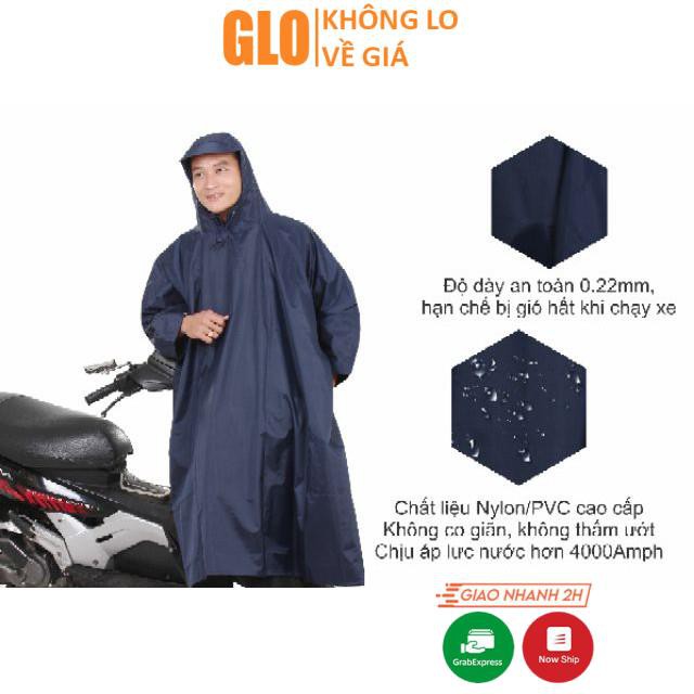 Áo Mưa 2 Đầu Có Kính Vải Dù Cao Cấp 1m4 Poncho Sundo Chống Thấm Tốt