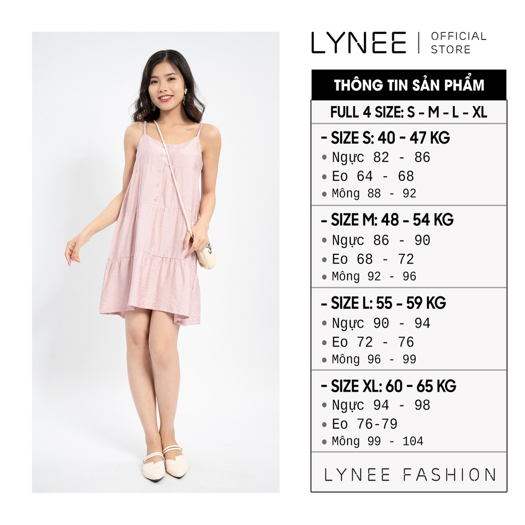Váy 2 dây LYNEE dáng suông chất liệu mềm mịn