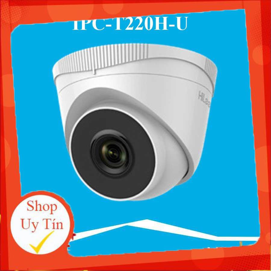 Camera IP Dome hồng ngoại 2.0 Megapixel HILOOK IPC-T220H-U - Tích hợp míc - Hàng chính hãng