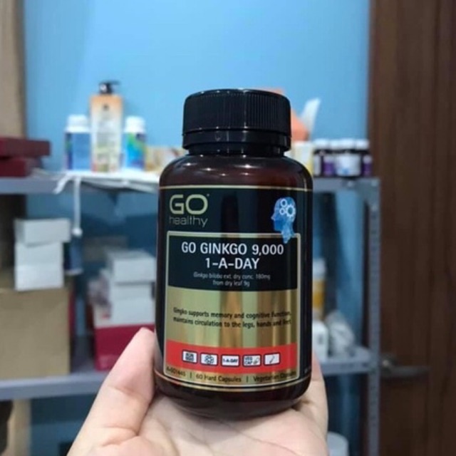 Viên Uống Bổ Não GO GINKGO 9000 Lọ 60 Viên - Úc