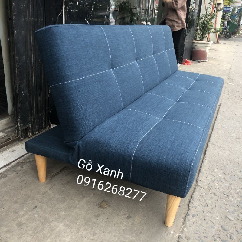 Thanh lý xả kho lô ghế sofa giường giá rẻ vải bố màu xanh