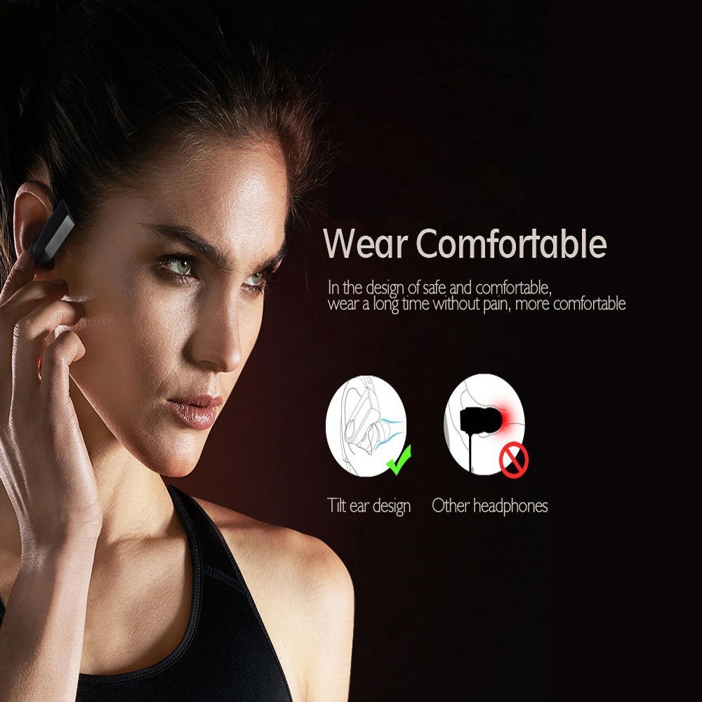 Tai Nghe Bluetooth Thể Thao Chống Mồ Hôi Tích Hợp Mic Cho Iphone Samsung