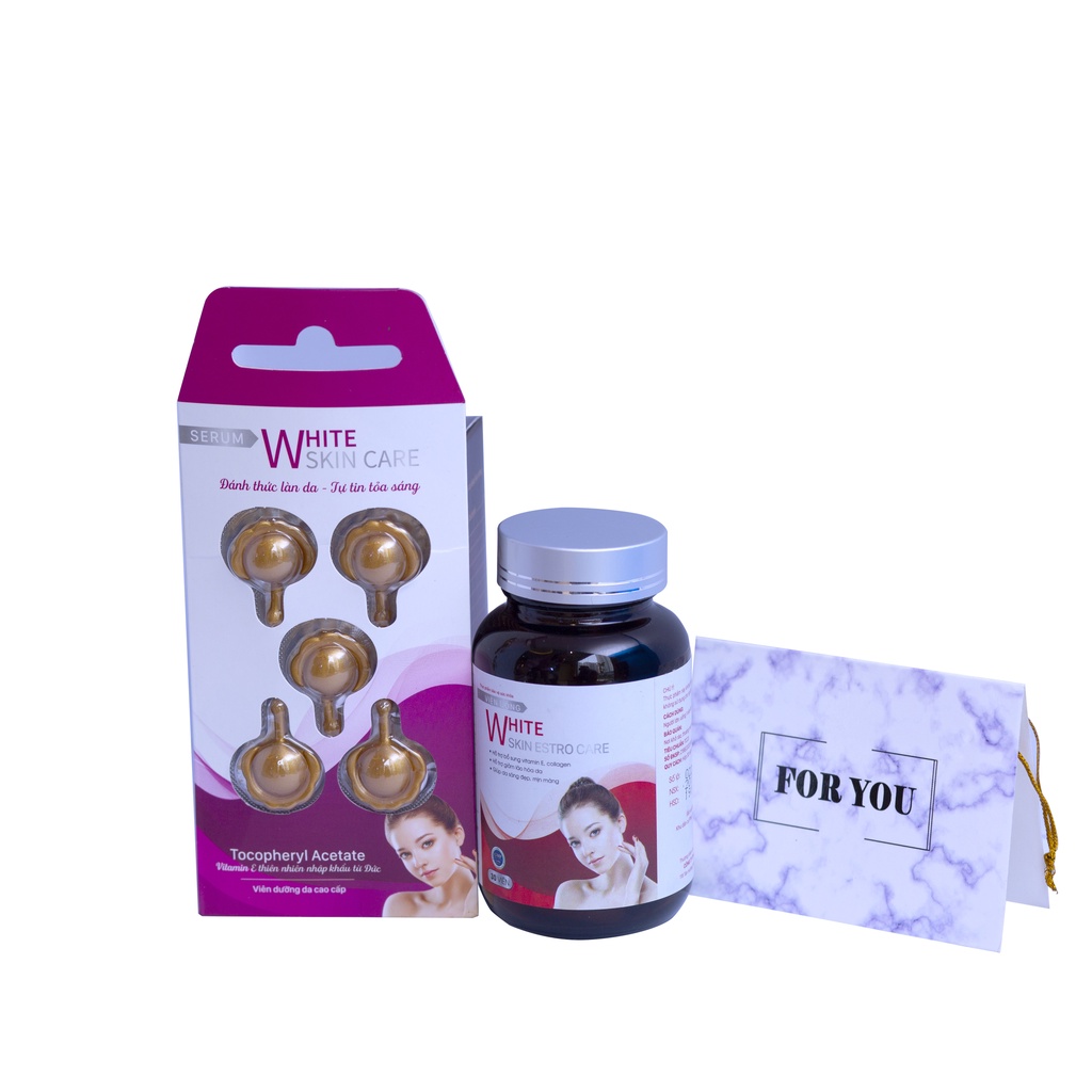 Serum trắng da VAK White Skin Care tinh chất dưỡng cấp ẩm căng mịn chống lão hoá da mặt cổ khô dầu nhạy cảm