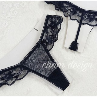 Quần chíp lọt khe đen cạp ren mềm hàng thiết kế