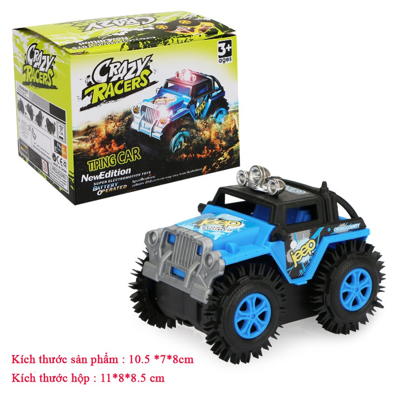 Xe Jeep đồ chơi cho bé, chạy pin nhựa ABS an toàn cho bé, chi tiêt sắc sảo (màu xanh nước biển - chưa kèm pin)