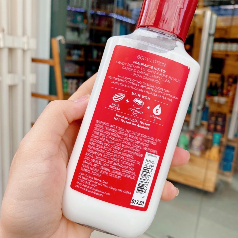 Dưỡng thể Noen Bath &amp; Body Works - Winter Candy Apple (236mL)