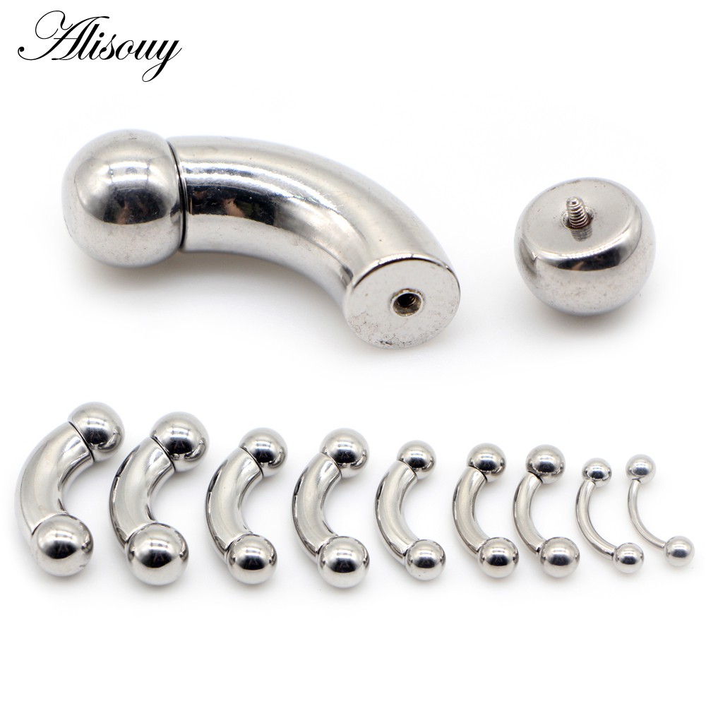 Alisouy 1 Khuyên Xỏ Mũi / Tai / Cơ Thể Bằng Thép Không Gỉ Cỡ Lớn