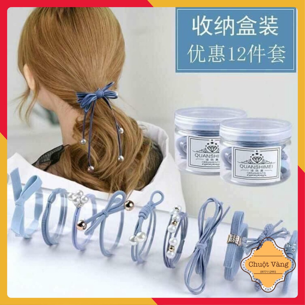 Hộp 12 chun tóc 12 kiểu