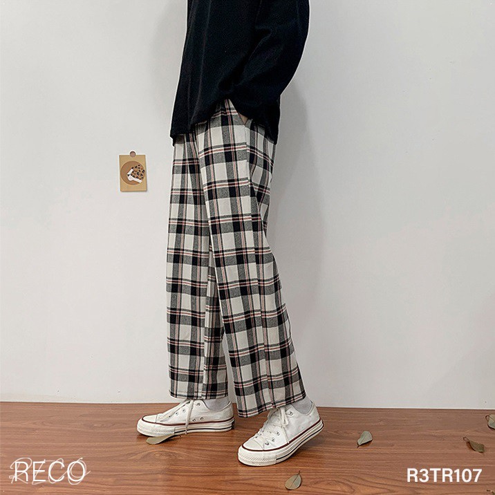 Quần vải nam Hàn Quốc cao cấp dáng rộng Trousers Loose R3TR107 Unisex