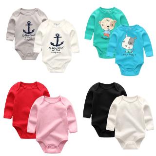 Đồ liền thân bằng cotton cổ tròn thời trang mùa hè cho bé 0-12 tháng