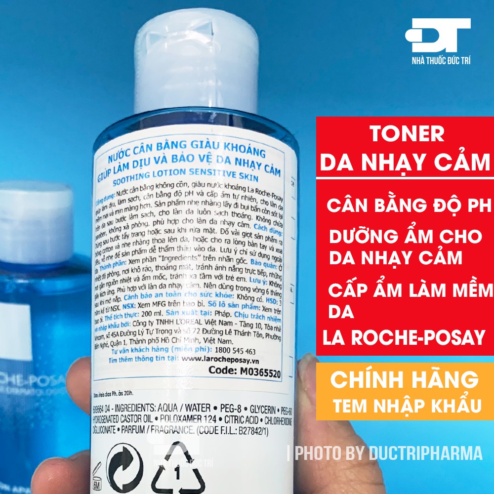 Toner La Roche Posay Soothing Lotion Sensitive Skin Nước cân bằng cho da nhạy cảm 200ml