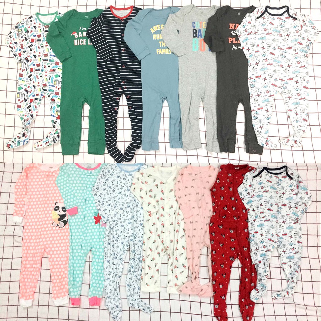 Body cotton liền tất, không tất cho bé trai và gái Hàng xuất dư