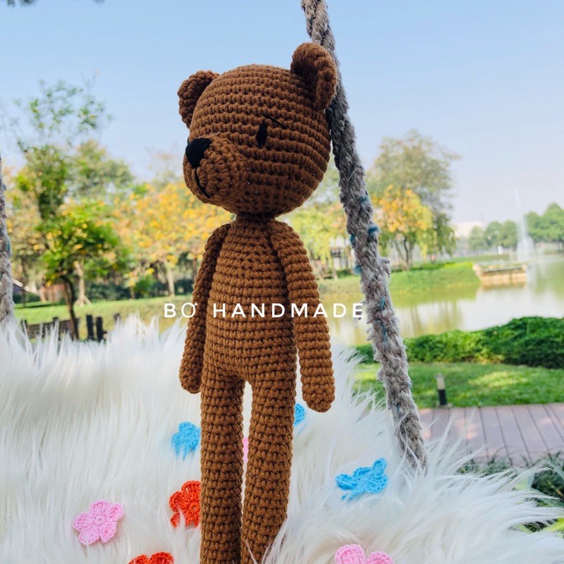 ❤️Gấu Teddy nhồi bông❤️ Handmade, sợi Milk cotton 100%, cực yêu, cực dễ thương, Bơ Handmade