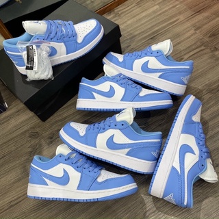 giày jordan xanh dương cổ thấp  ❤️tặng kèm dây ❤️  Giày jd 1 low xanh trời hàng 11 full bõ