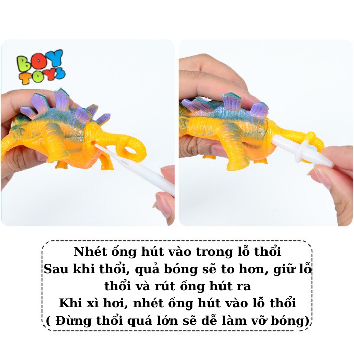 Đồ chơi Gudetama bóp trút giận thổi bóng hình khủng long, động vật thú vị cho bé